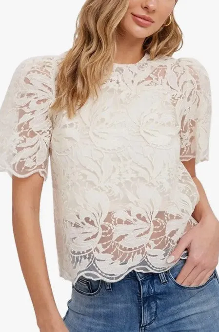 Embroidery Lace Top