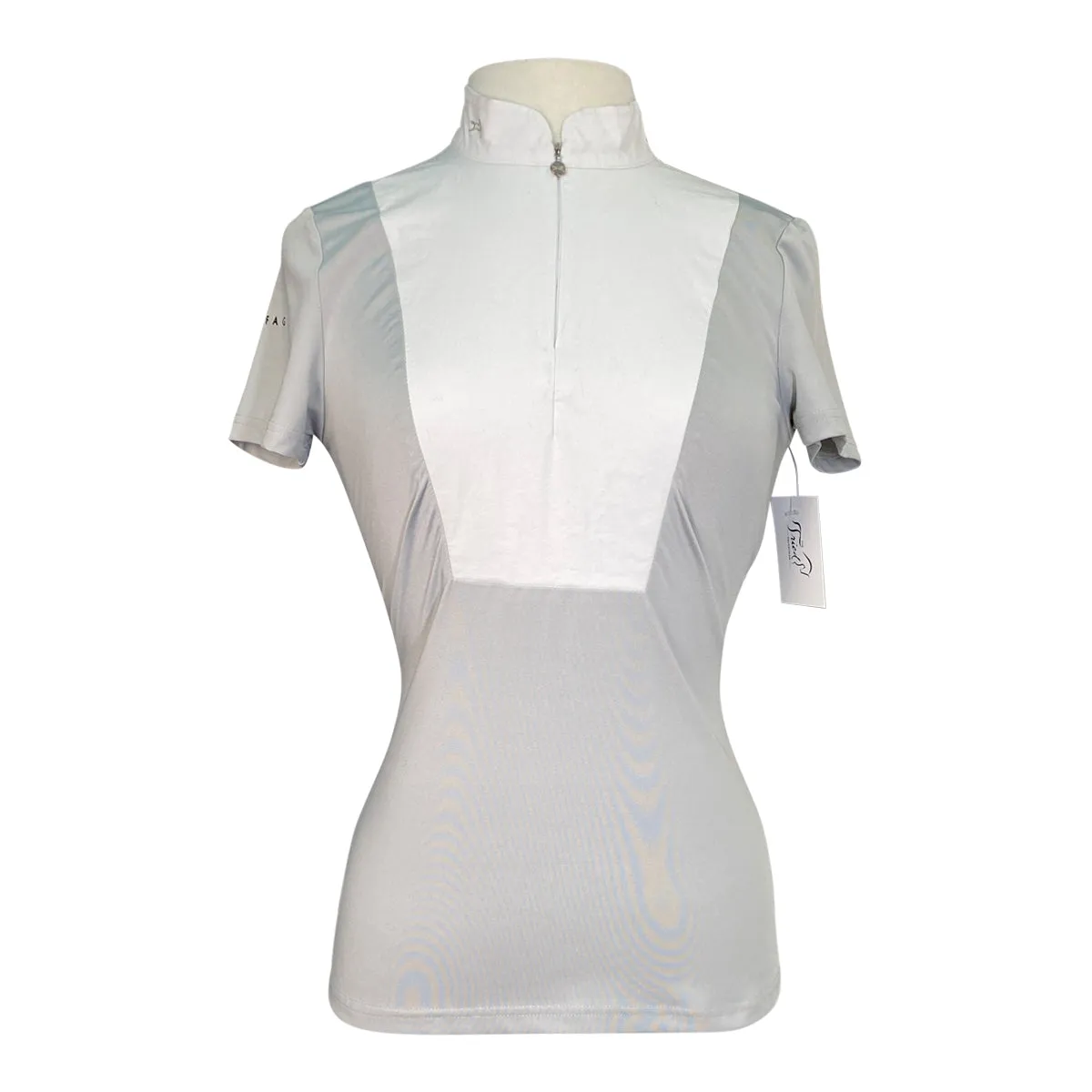 Fager Competition Short Sleeve Shirt in Grey/White - Women's Small