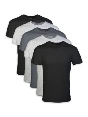 Gildan Adult Men's Short Sleeve Crew Assorted Color T-Shirt, 5-Pack, Sizes S-2XL