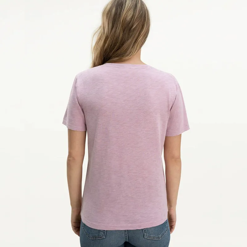 Glint Washed Crew Tee (Mauve)