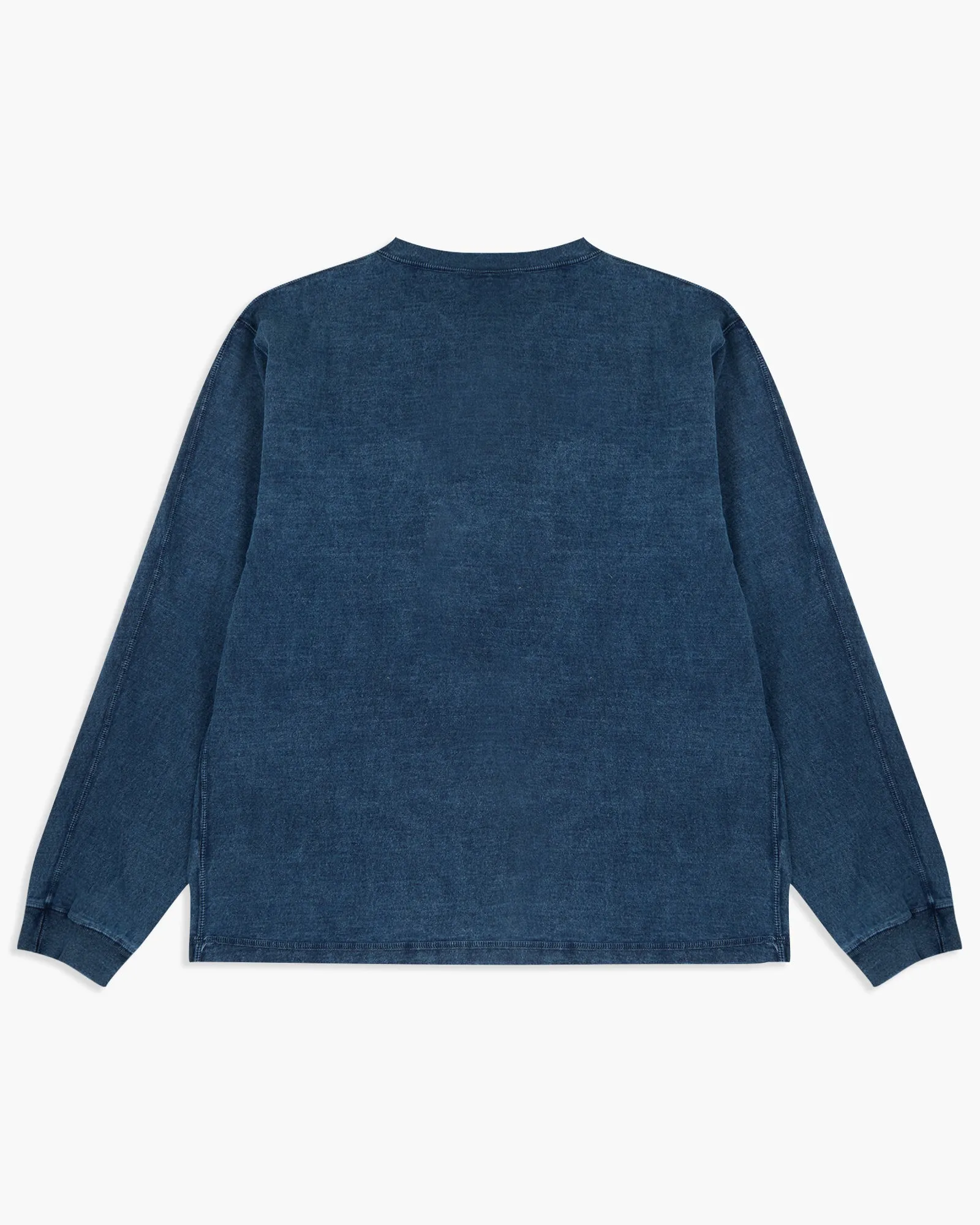 Good On Indigo Shaved L/S Heavy Henley Tee - Indigo