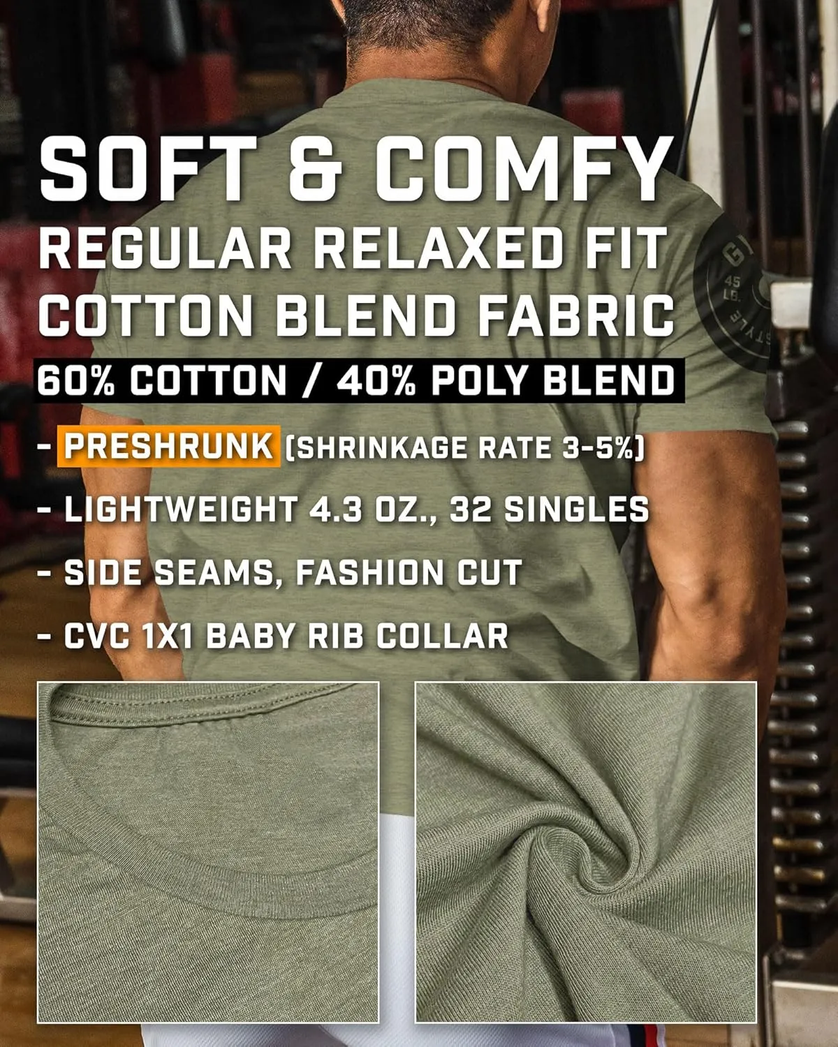 Gymish Workout Shirts for Men V2, Motivational Gym Lifting T-Shirt