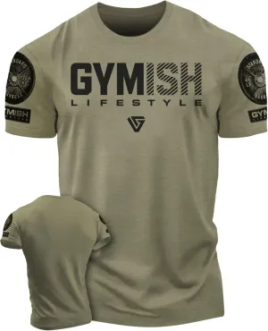 Gymish Workout Shirts for Men V2, Motivational Gym Lifting T-Shirt