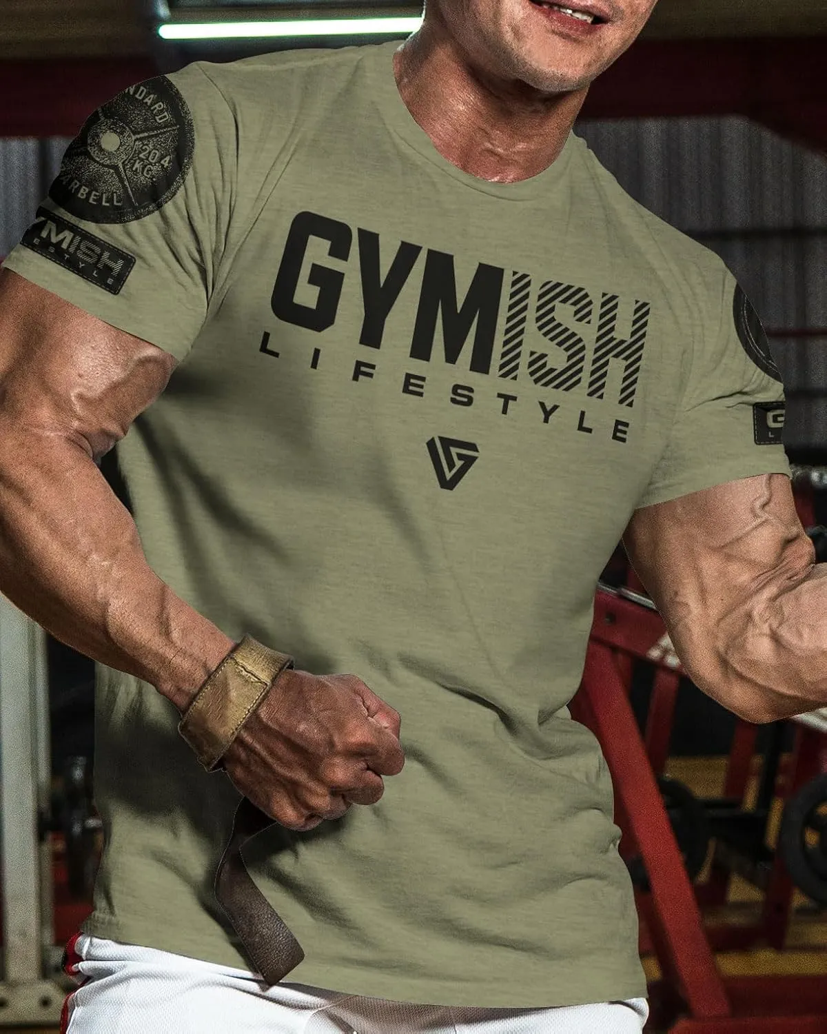 Gymish Workout Shirts for Men V2, Motivational Gym Lifting T-Shirt