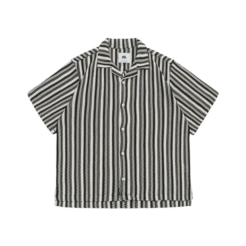 Havana stripe oversized knit shirt