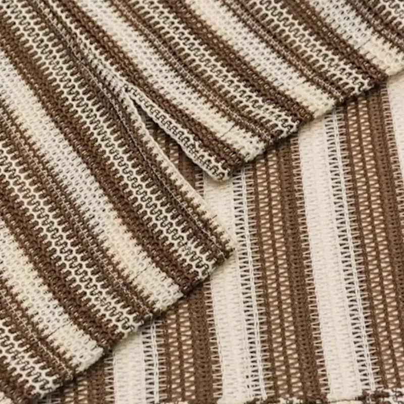 Havana stripe oversized knit shirt