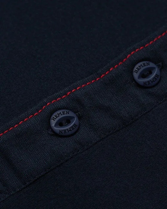 Hemen Biarritz Harri L/S Henley - Deep Marine