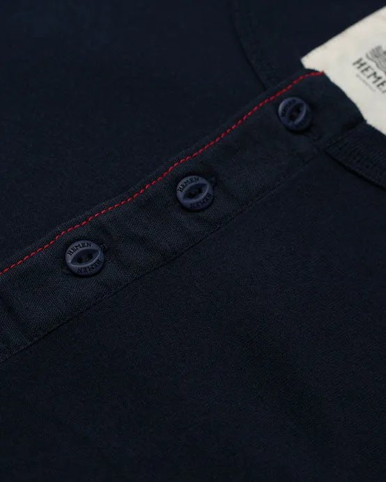 Hemen Biarritz Harri L/S Henley - Deep Marine