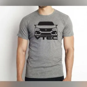 Honda CIVIC t-shirt 10th generation grey VTEC green