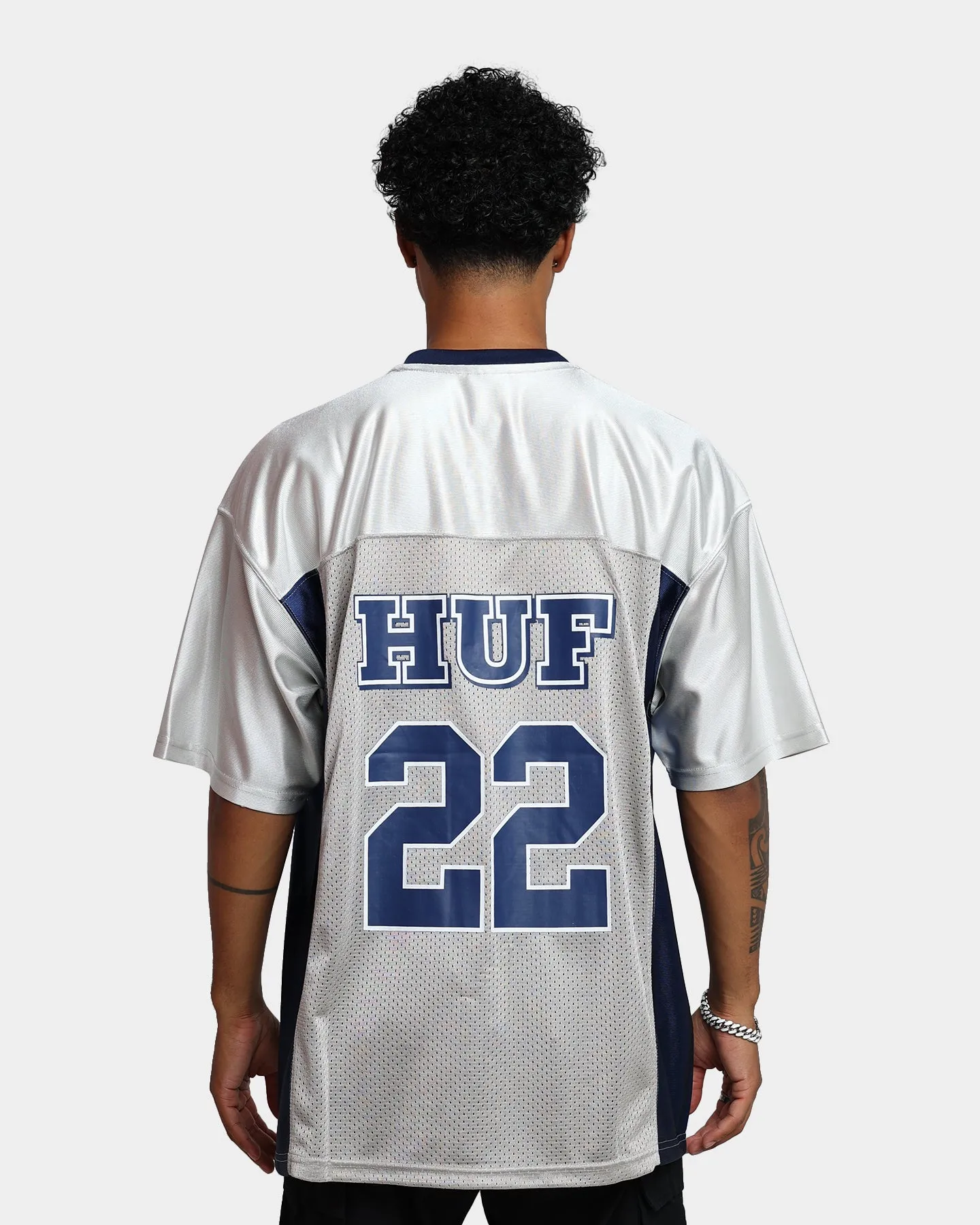 HUF Anvry Football Jersey Silver