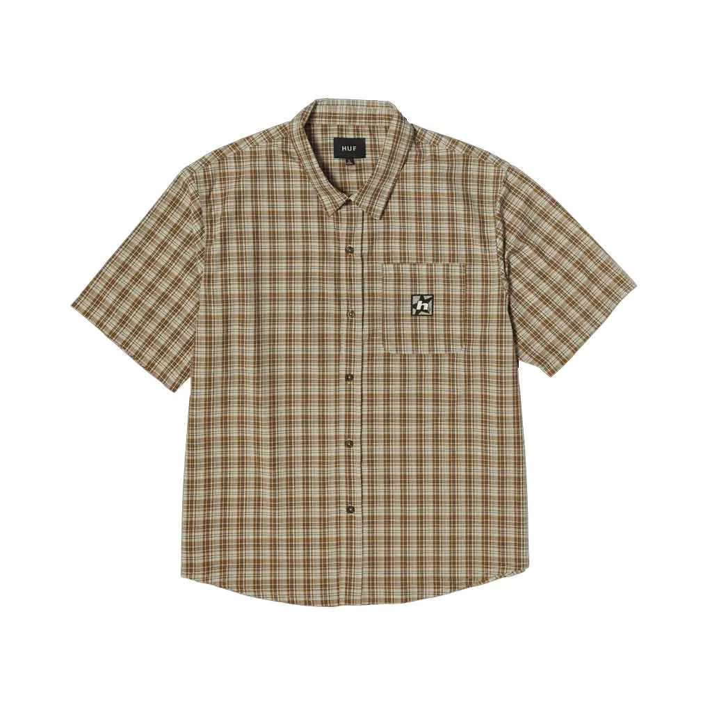 Huf H Star Plaid S/S Woven - Putty