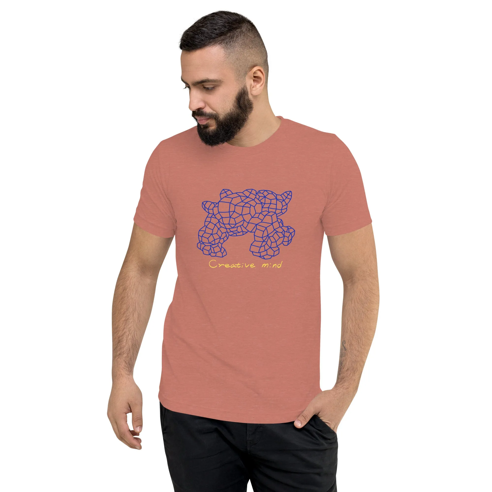 Insook Hwang's art_Net_Blue Dino #1_Short sleeve t-shirt_DTG#1 (Four colors)
