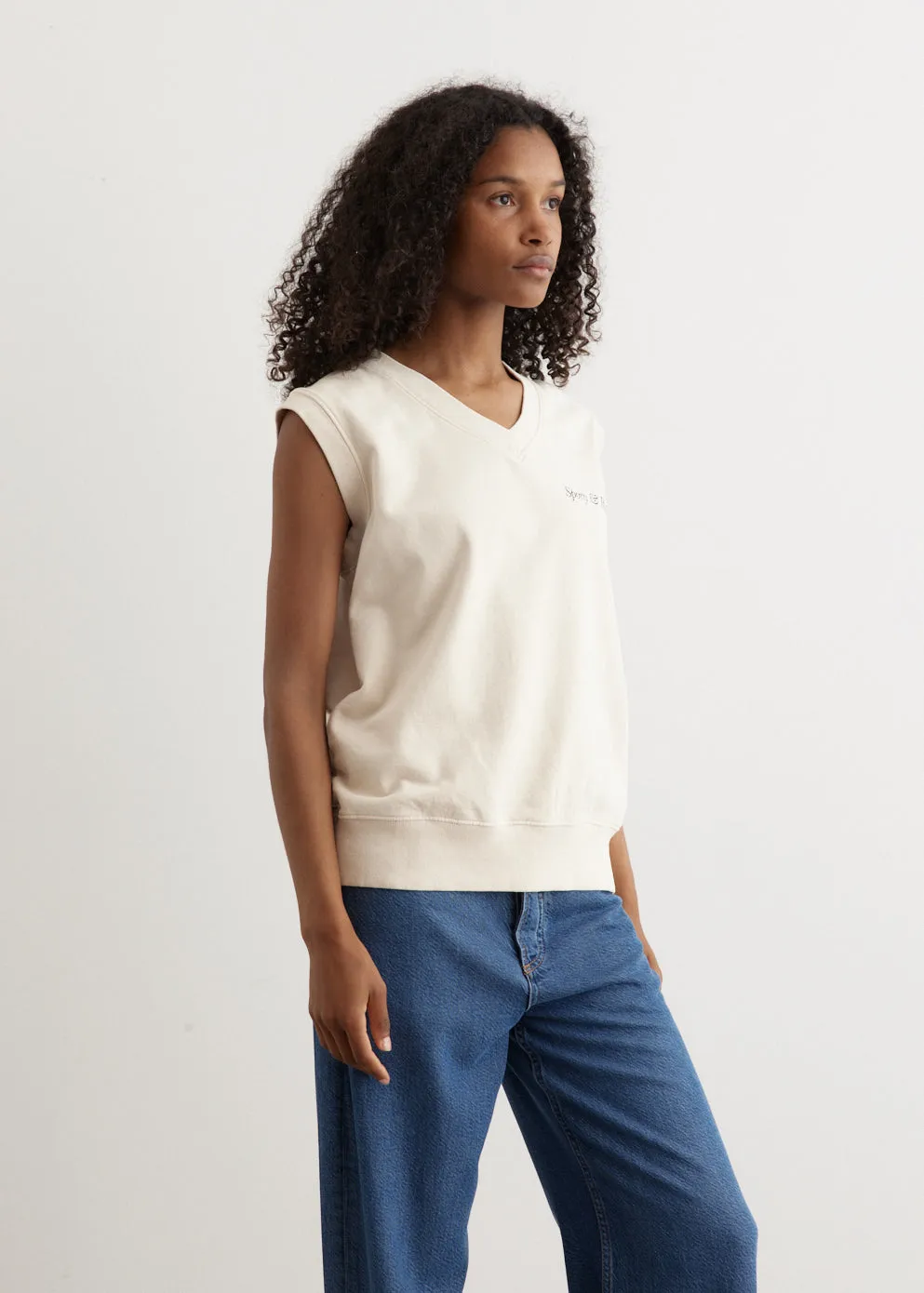 Italic Logo V-Neck Vest
