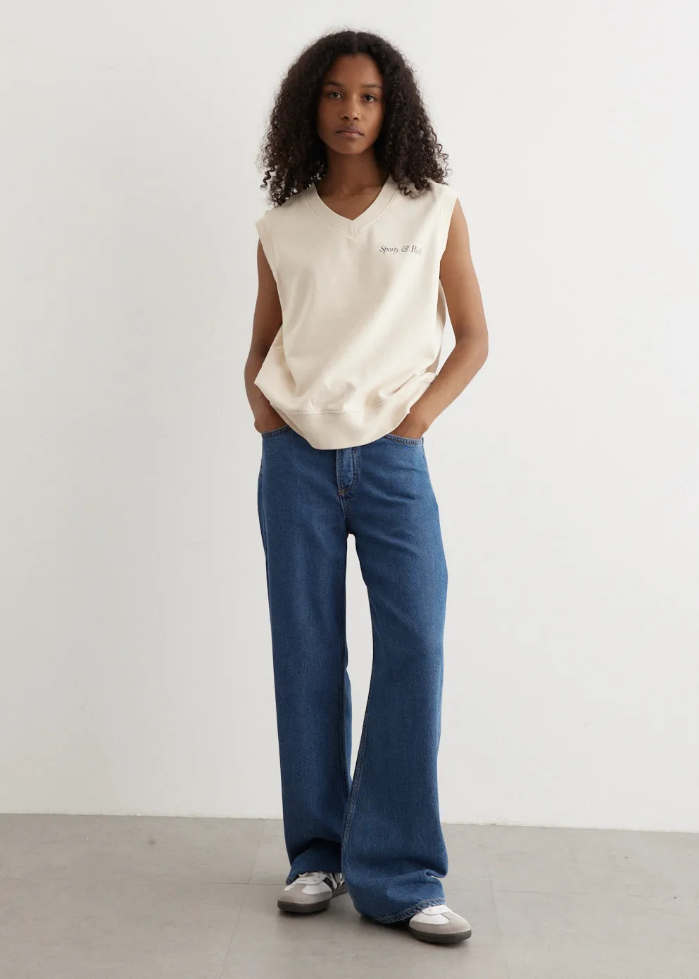 Italic Logo V-Neck Vest