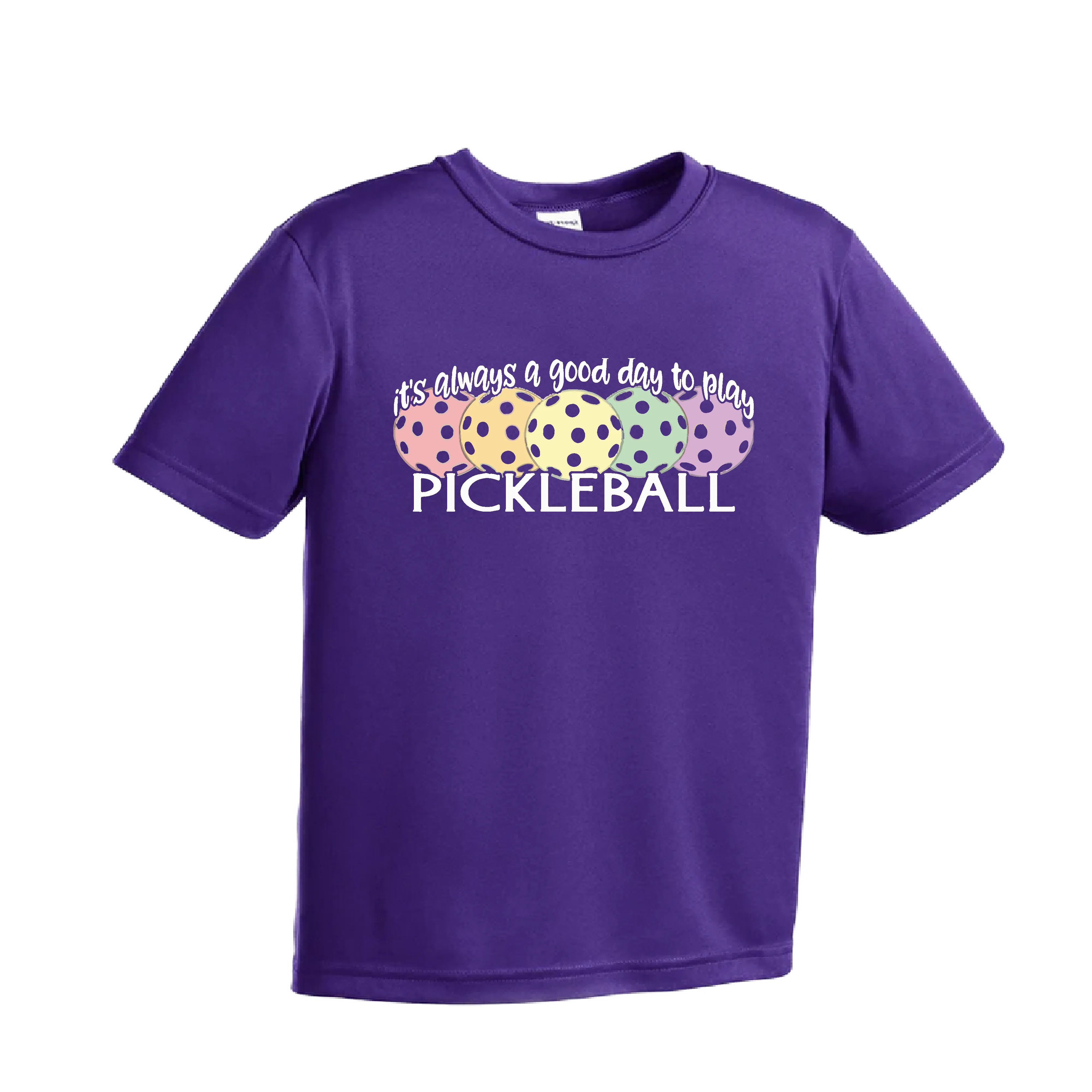 It's Always a Good Day to Play Pickleball | Youth Short Sleeve Pickleball Shirts | 100% Polyester
