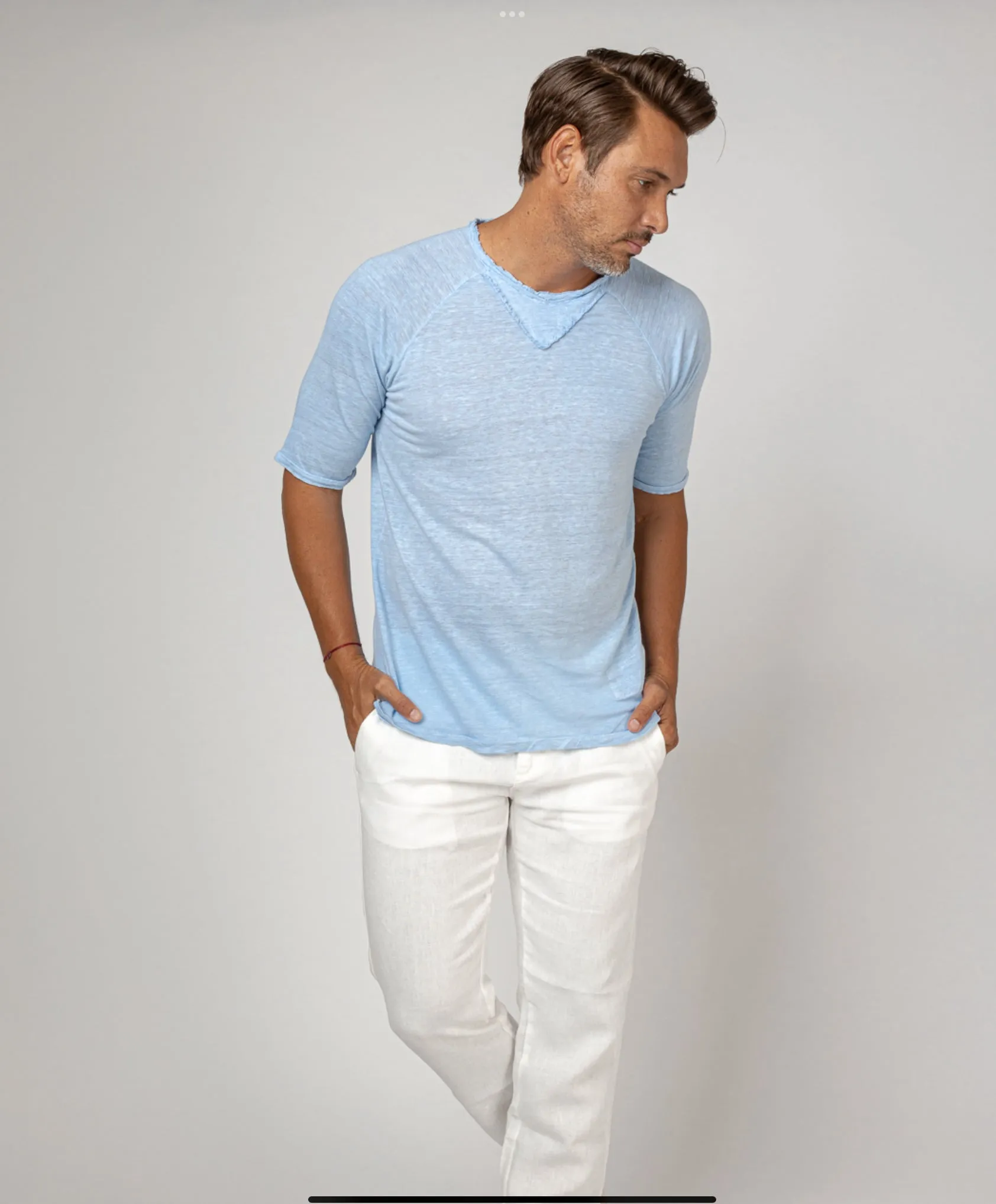 Jersey Linen Short Sleeve T-Shirt