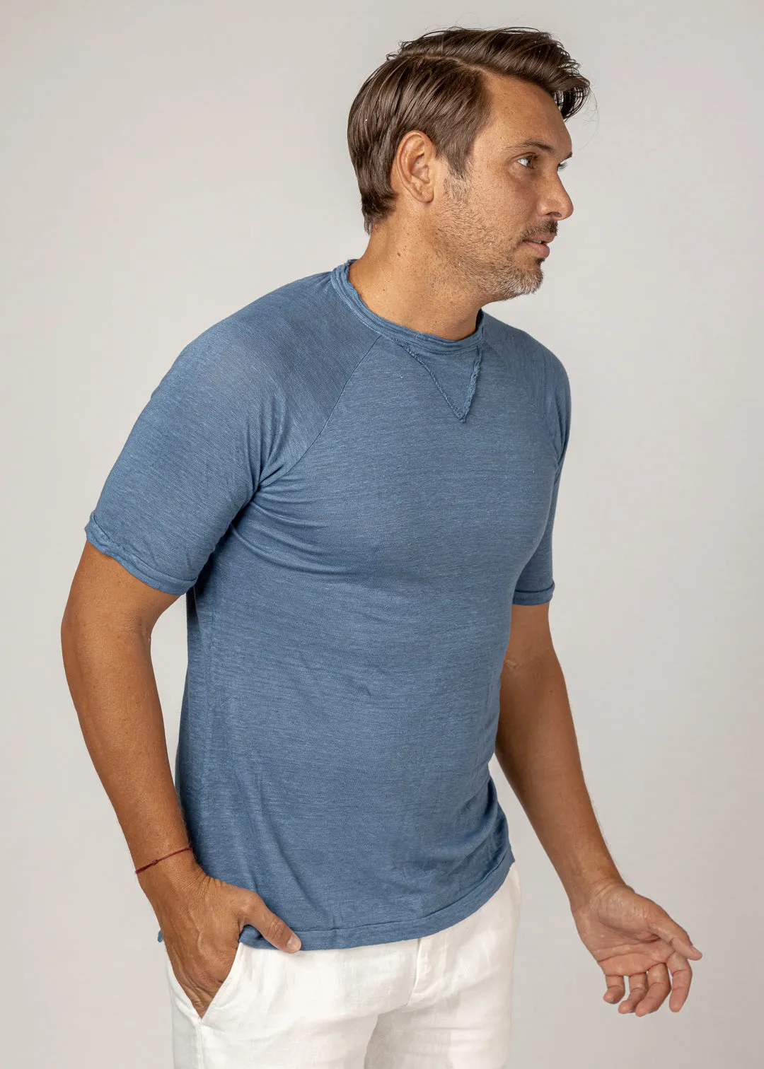Jersey Linen Short Sleeve T-Shirt