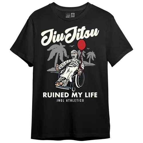Jiu Jitsu Ruined My Life - Front Print - T-Shirt
