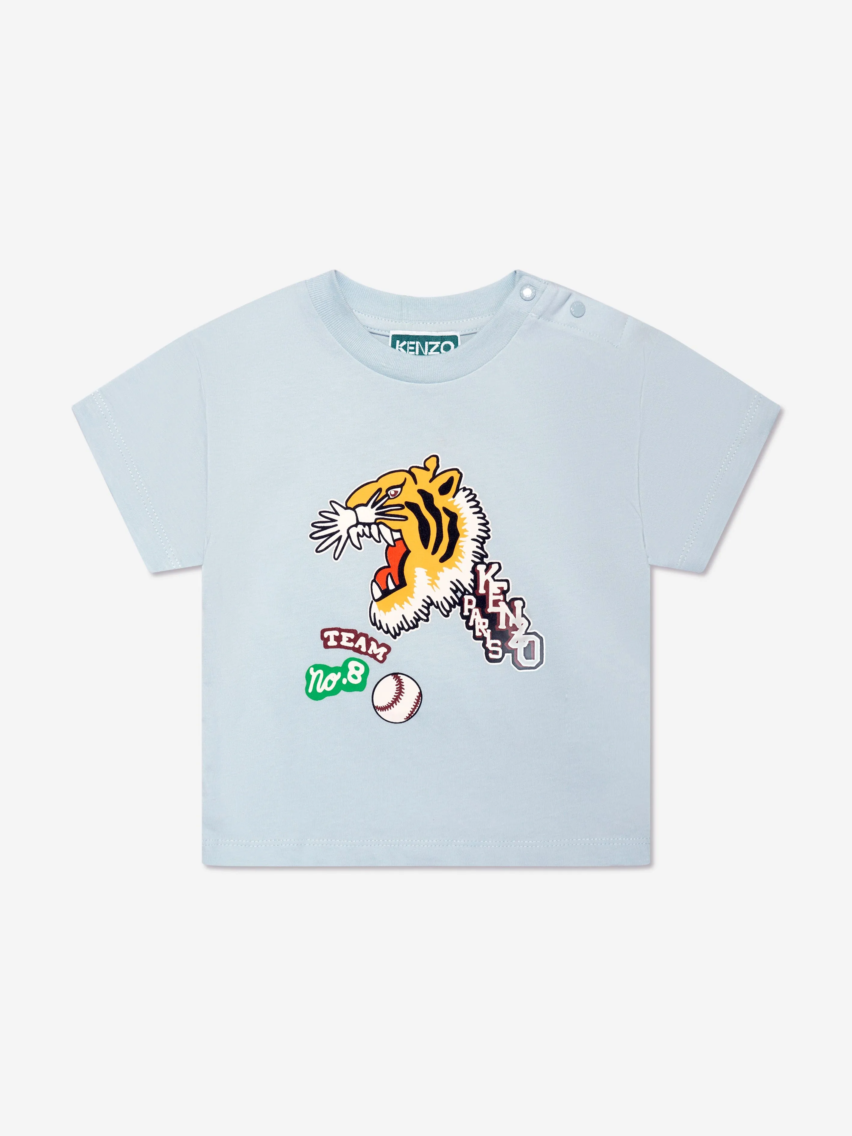 KENZO Baby Boys Varsity Logo T-Shirt in Blue