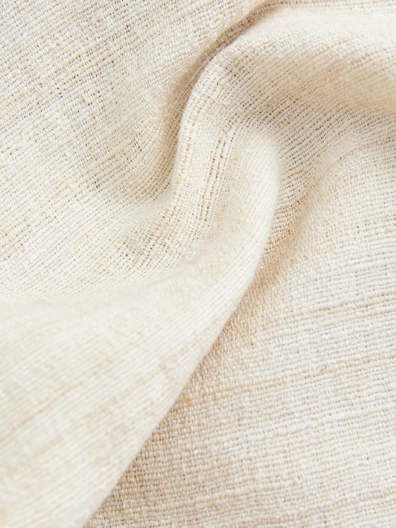 Leisure Shirt in Ivory Handloom Silk