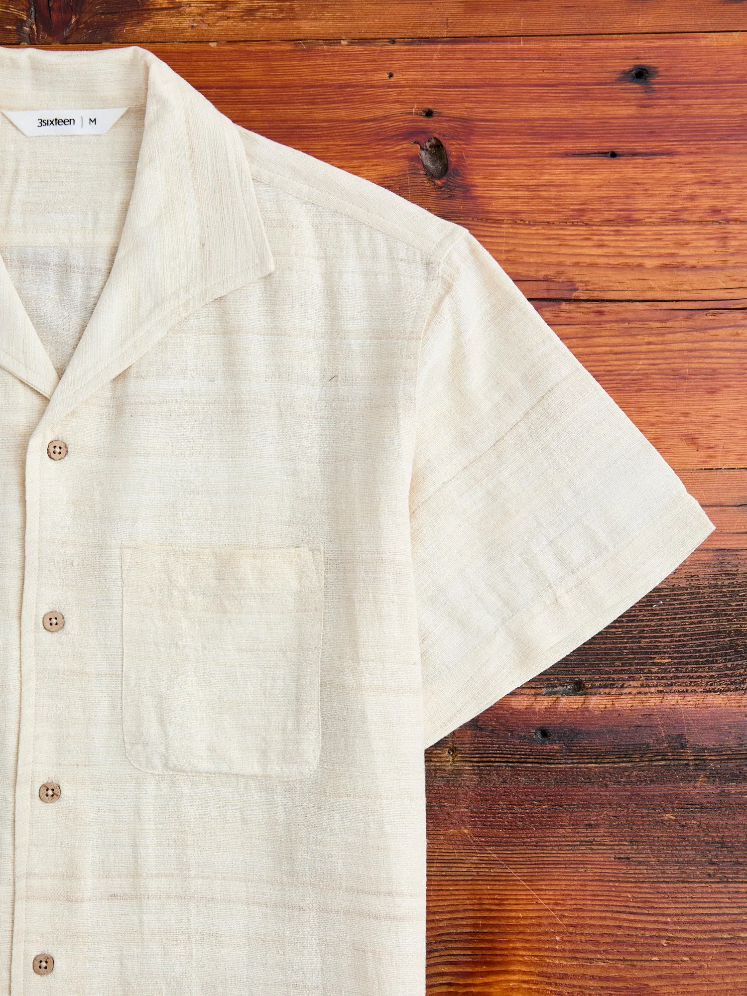 Leisure Shirt in Ivory Handloom Silk