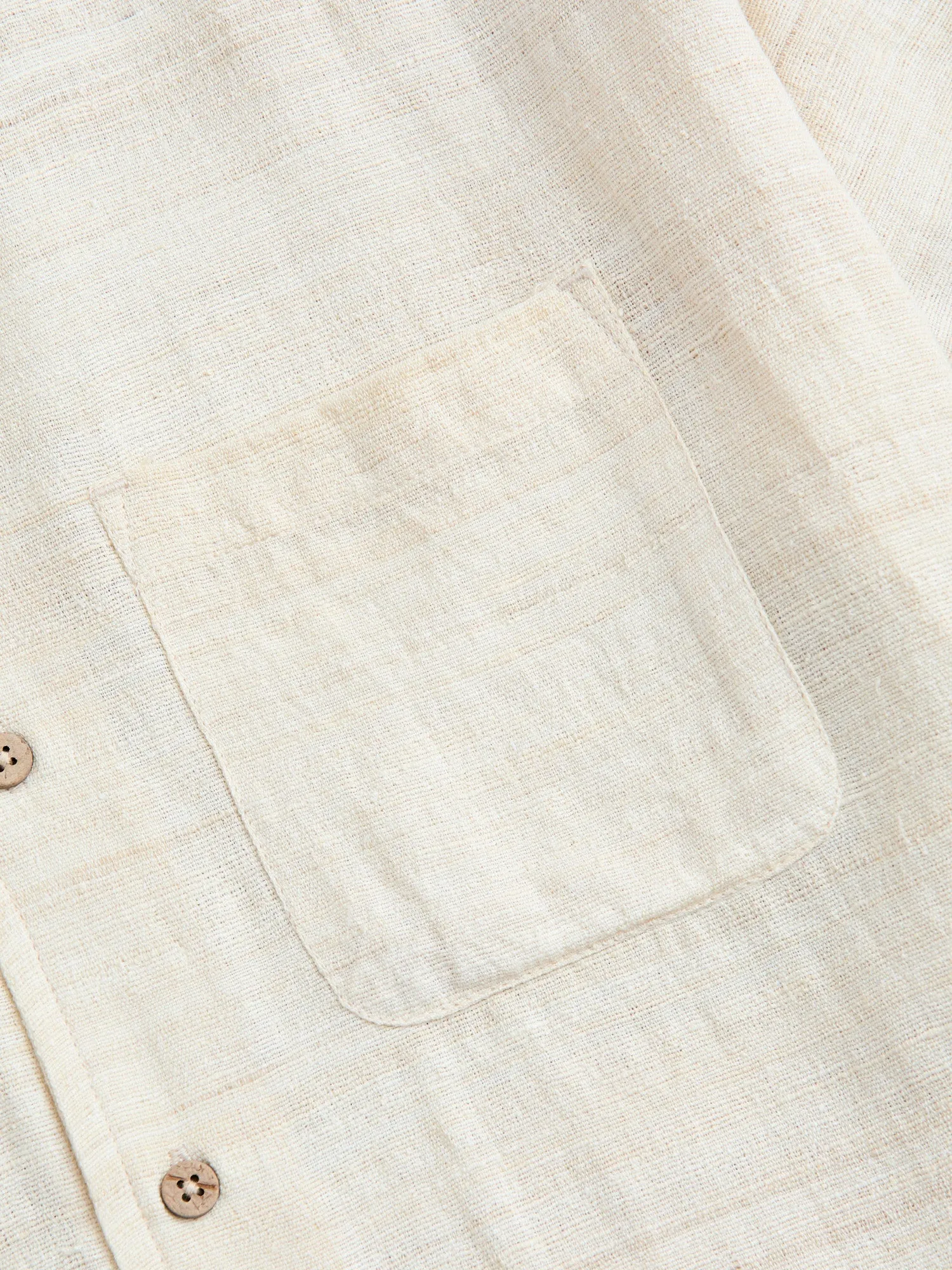 Leisure Shirt in Ivory Handloom Silk