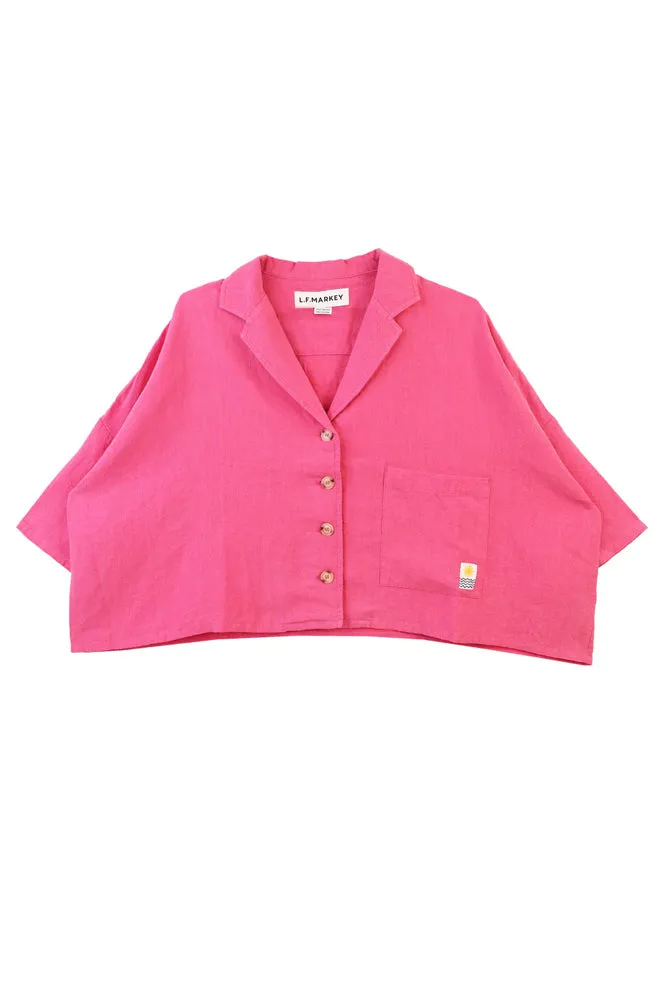 L.F Markey Maxim Fuchsia Linen Shirt