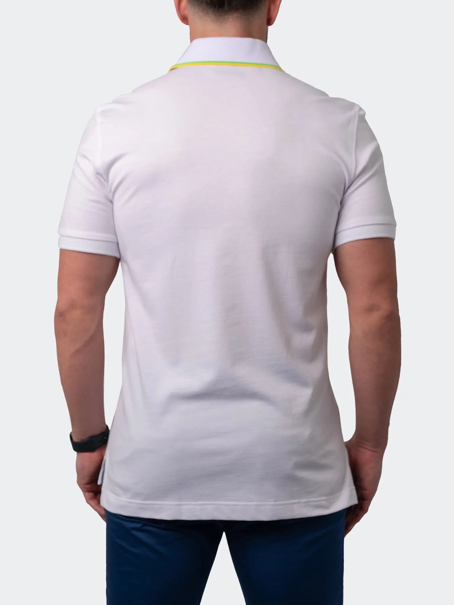 Maceoo Short Sleeves Polo | Polo Mozart Two Tip White