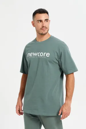 Men Green Printed Active T-Shirt