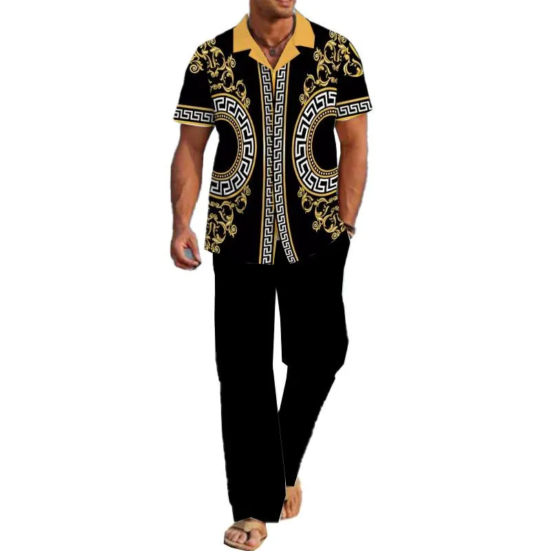 Men's Casual Printed Resort Suit 60908534YM