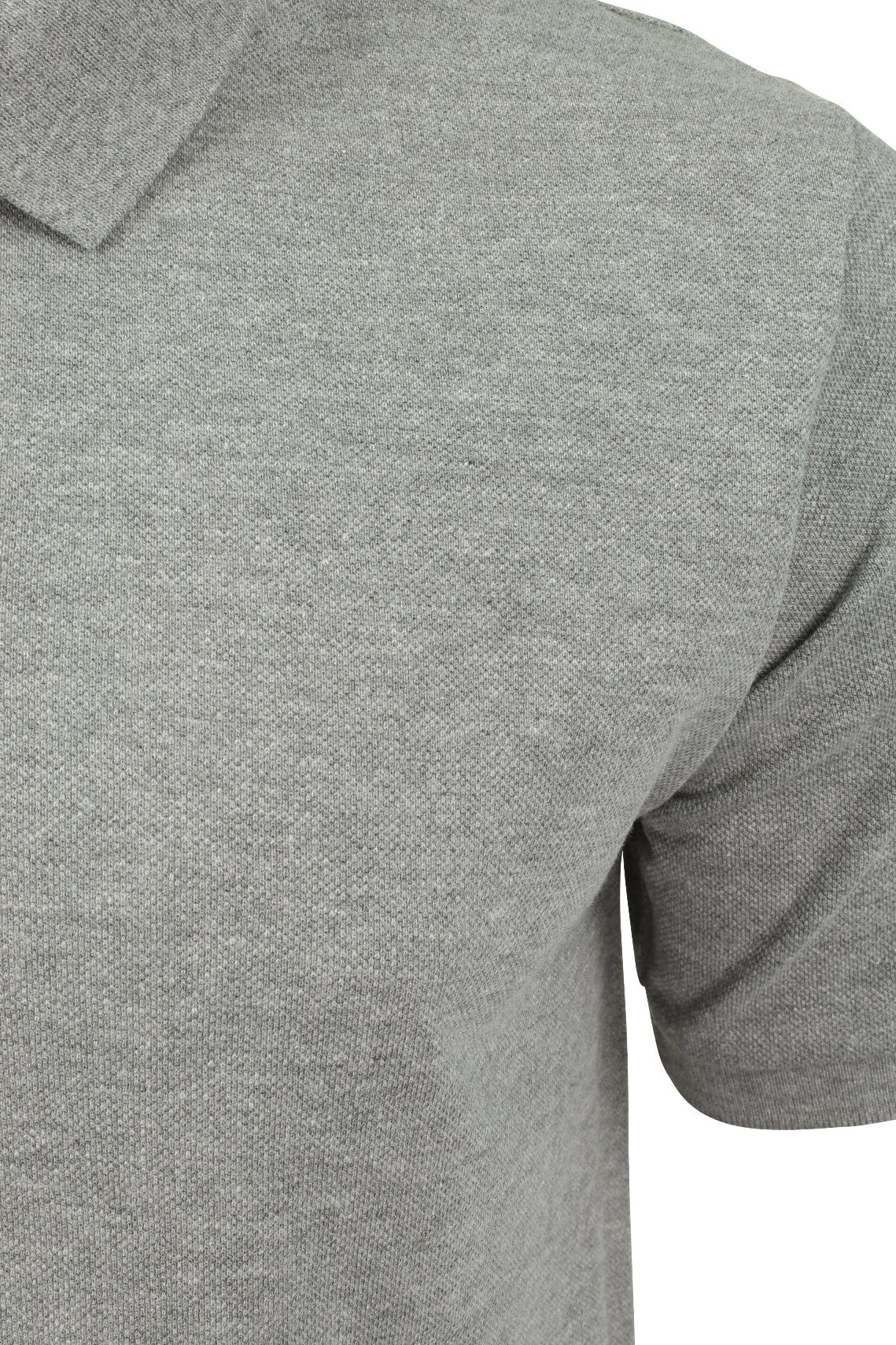 Mens Pique Polo T-Shirt by Xact - Short Sleeved (Marl Grey)