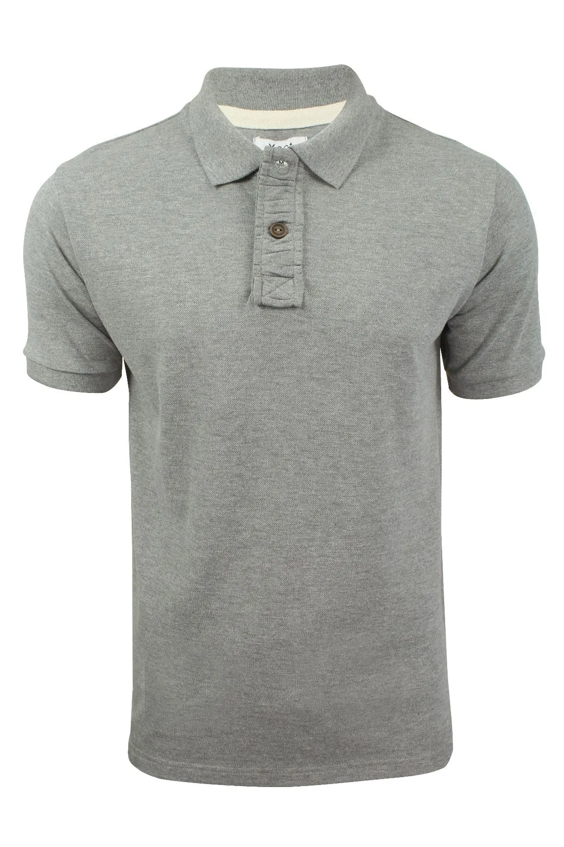 Mens Pique Polo T-Shirt by Xact - Short Sleeved (Marl Grey)