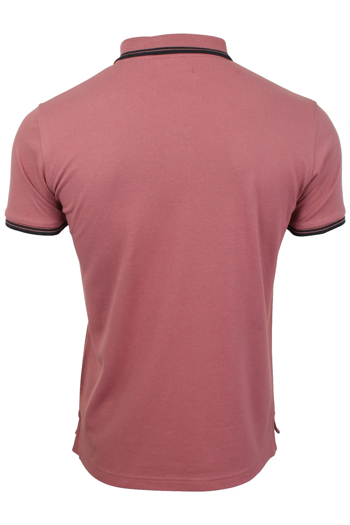 Mens Short Sleeved Twin Tipped Pique Polo T-Shirt by Xact (Washed Rose)