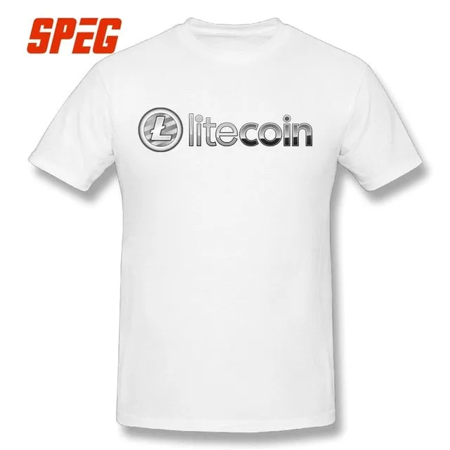 Mens T Shirts Litecoin 2018 100% Cotton free shippng