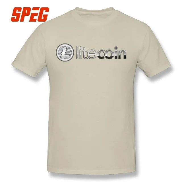 Mens T Shirts Litecoin 2018 100% Cotton free shippng