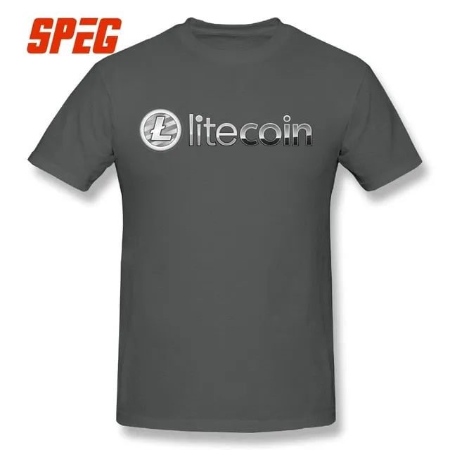 Mens T Shirts Litecoin 2018 100% Cotton free shippng