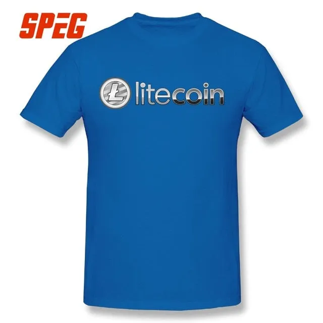 Mens T Shirts Litecoin 2018 100% Cotton free shippng