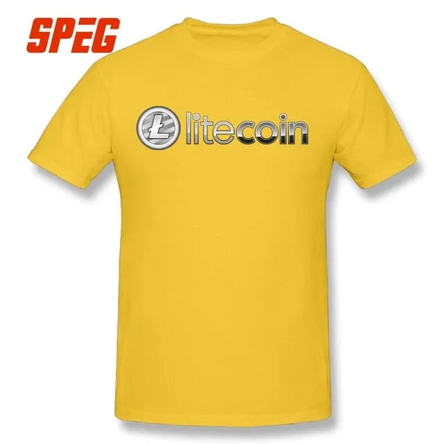 Mens T Shirts Litecoin 2018 100% Cotton free shippng