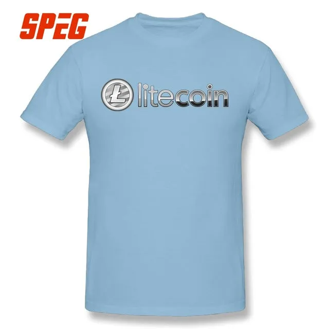 Mens T Shirts Litecoin 2018 100% Cotton free shippng
