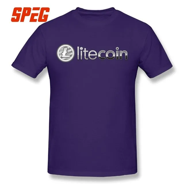 Mens T Shirts Litecoin 2018 100% Cotton free shippng