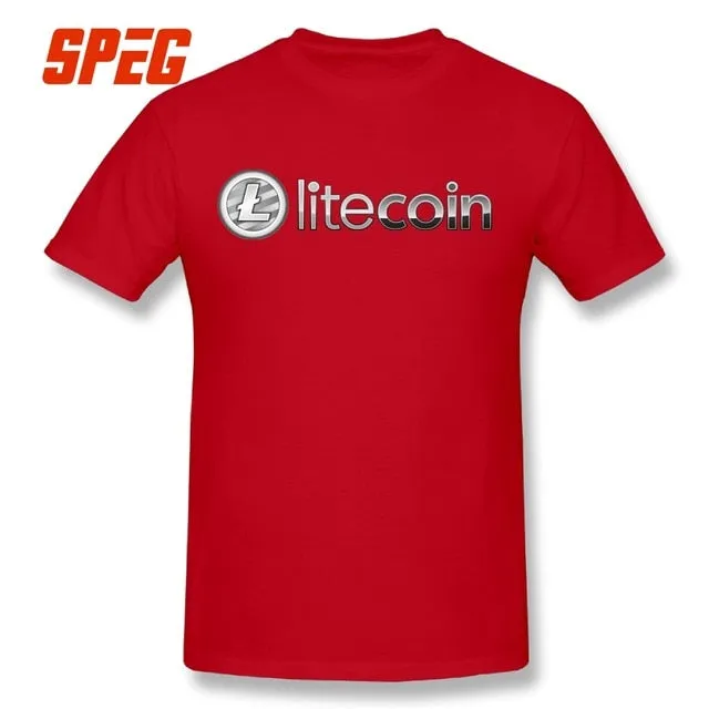 Mens T Shirts Litecoin 2018 100% Cotton free shippng