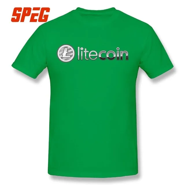 Mens T Shirts Litecoin 2018 100% Cotton free shippng
