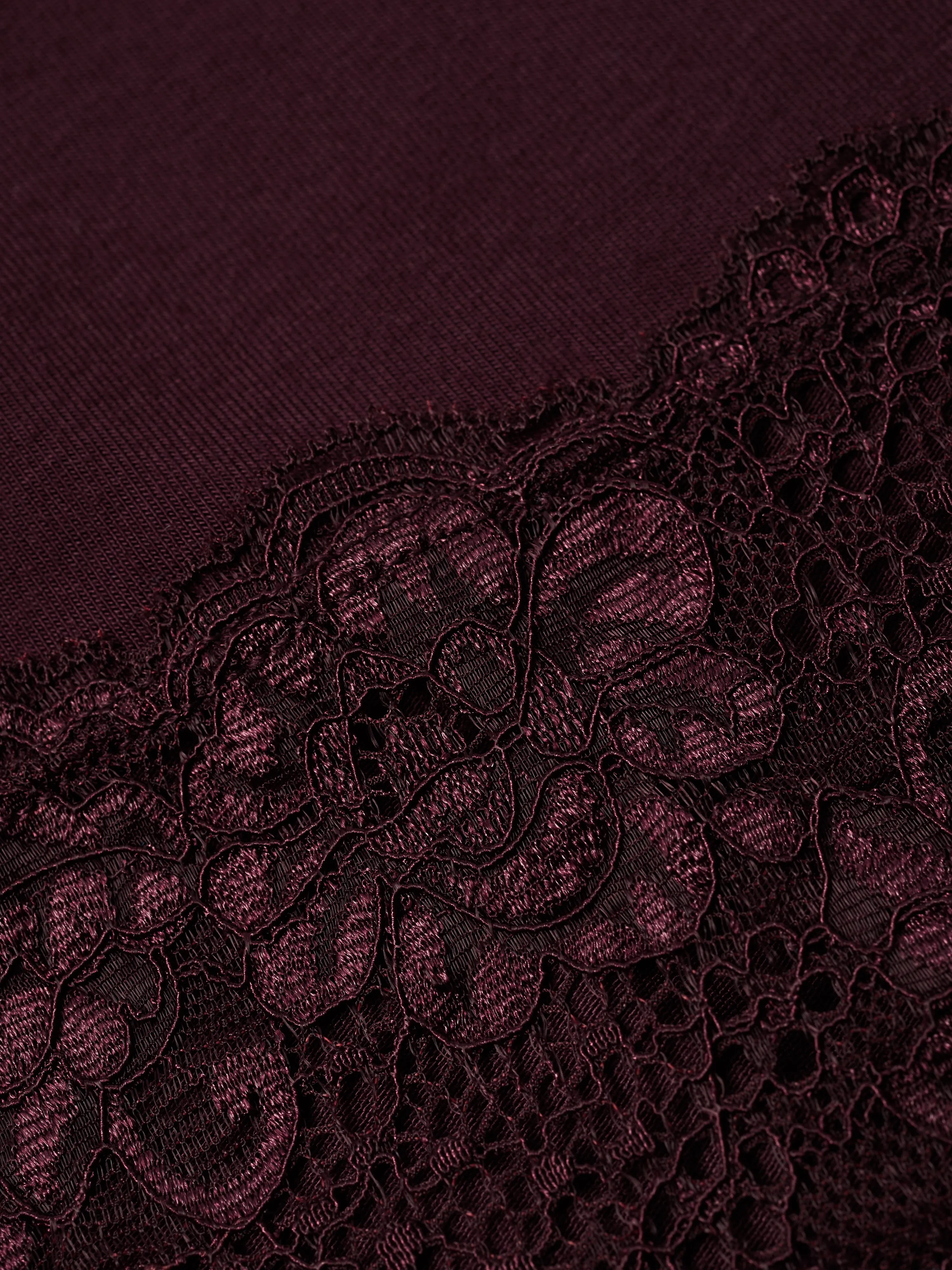 Modal Lace Vest | Black Cherry