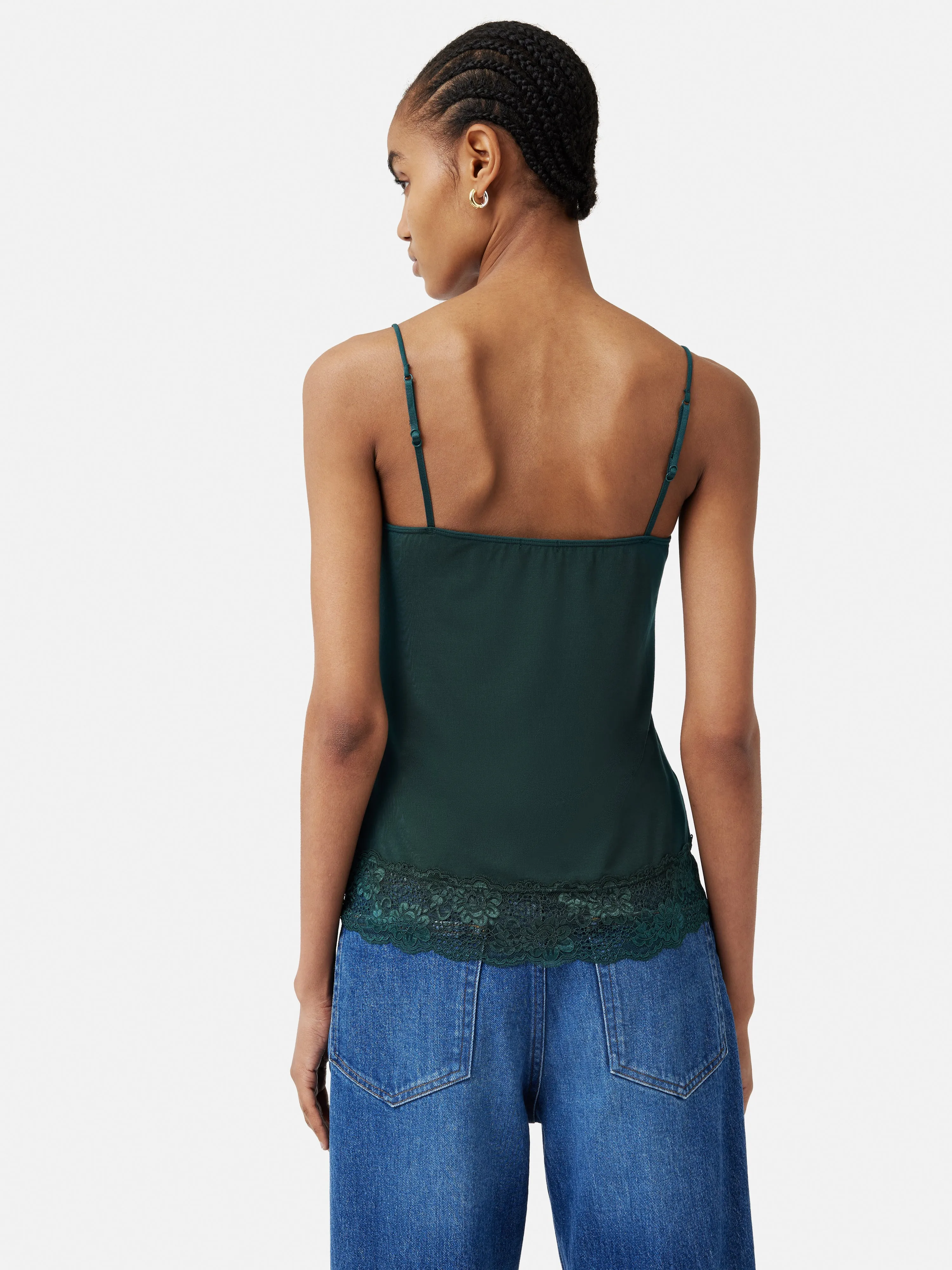 Modal Lace Vest | Nordic Pine