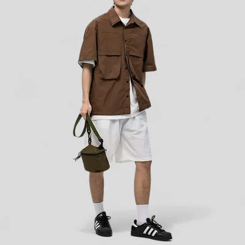Outdoor boxy cargo shirt