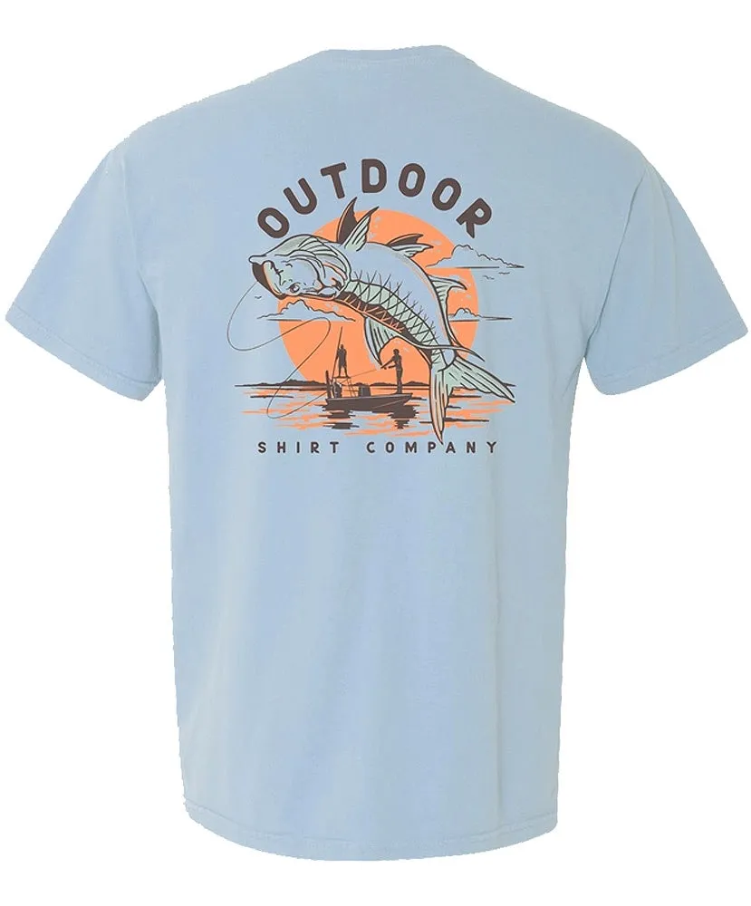 Outdoor Shirt Co - Tarpon On Fly Pocket Tee