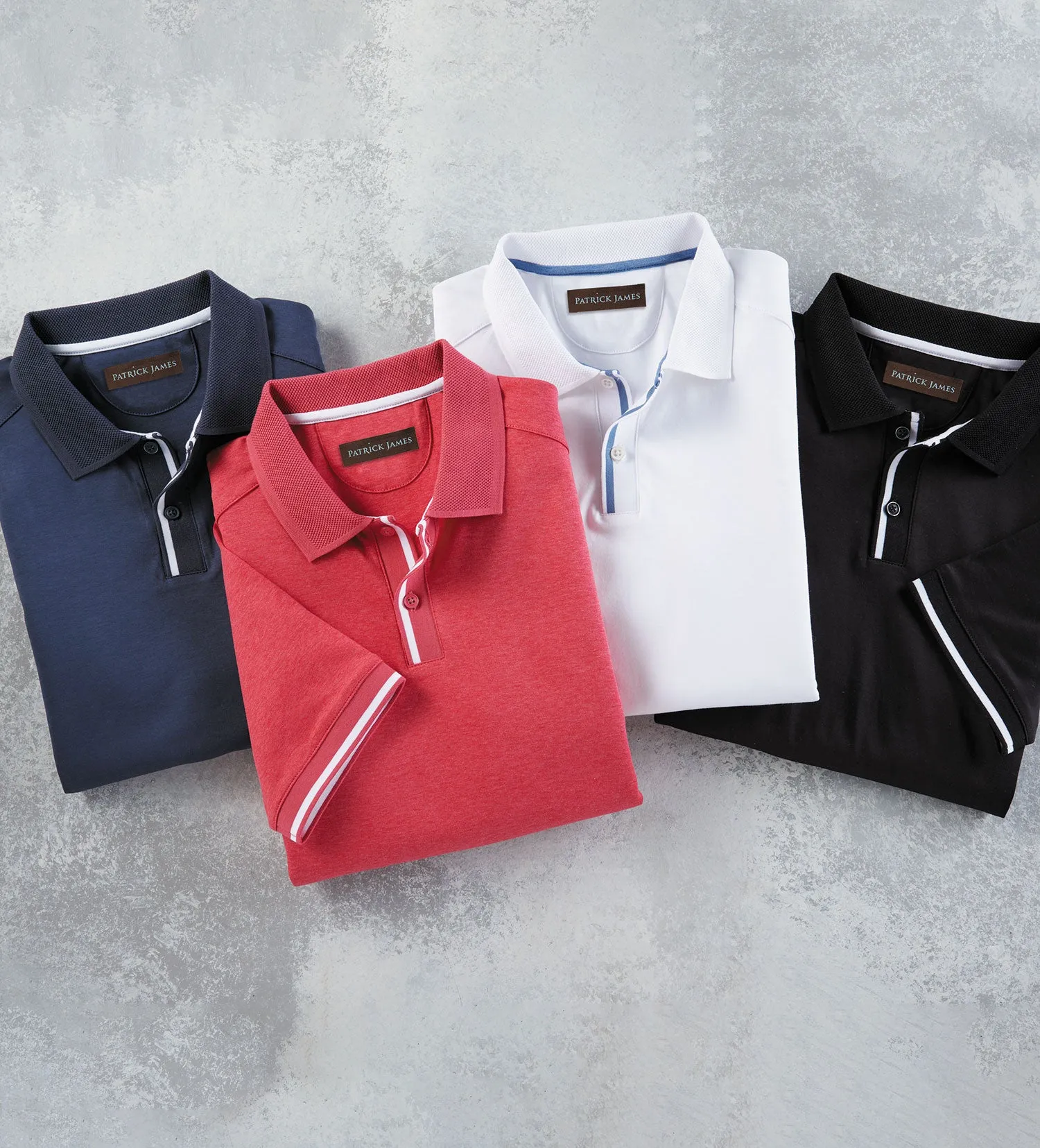 Patrick James Aqua Cotton Polo