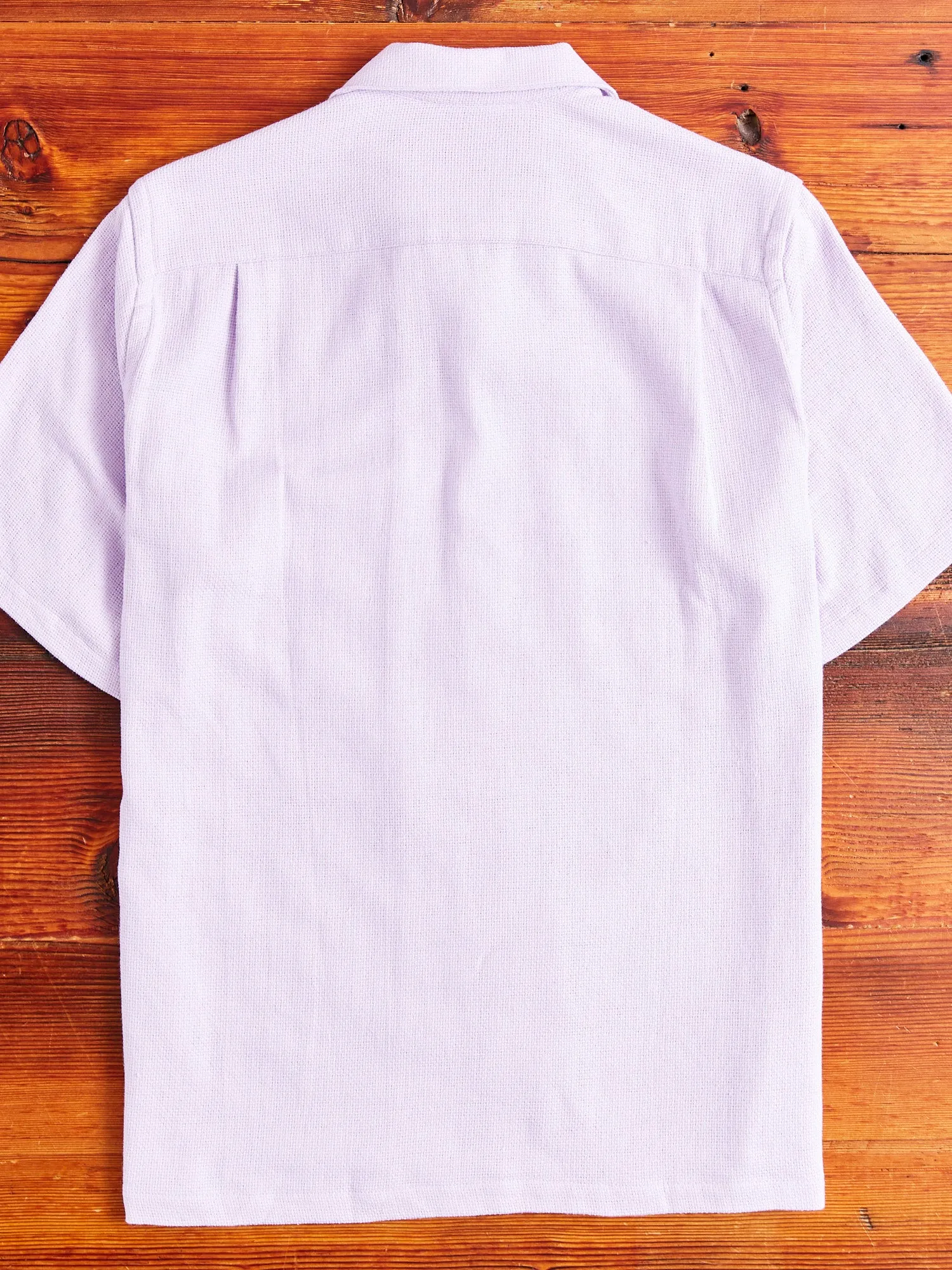 Pique Button-Up Shirt in Lavanda