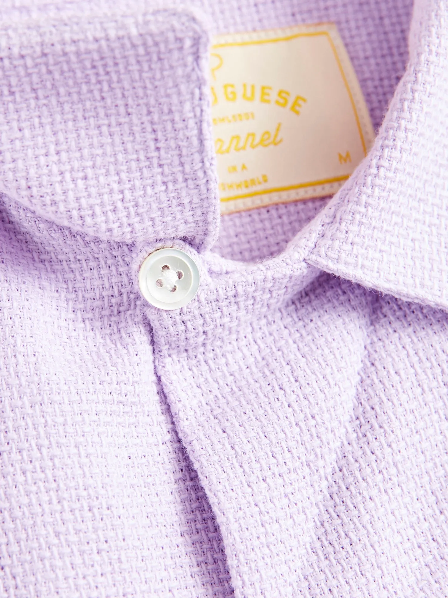 Pique Button-Up Shirt in Lavanda