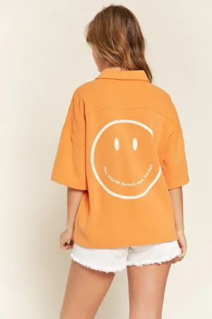 Plus Smiley Face Top